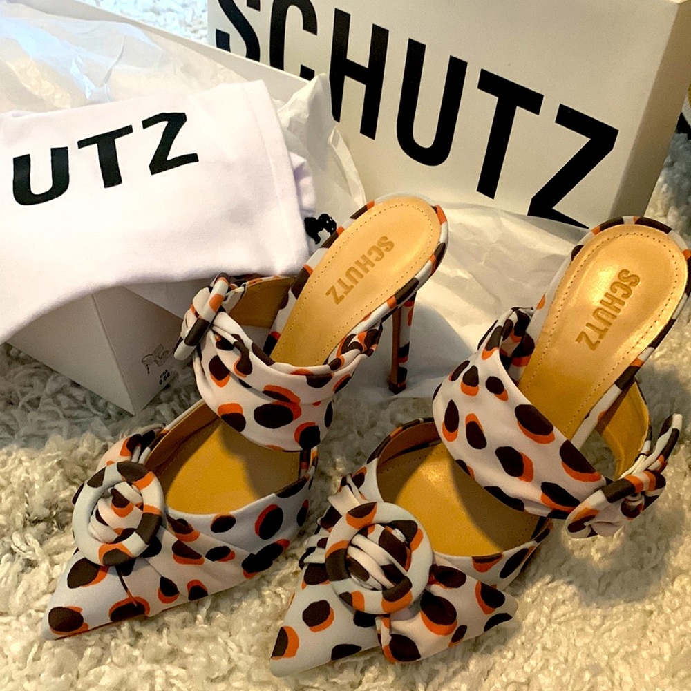 Schutz Salto Alto Wild Dots Heels